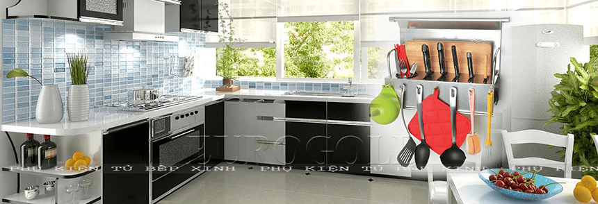 Mẫu phụ kiện tủ bếp đẹp cao cấp - tay nâng tủ bếp