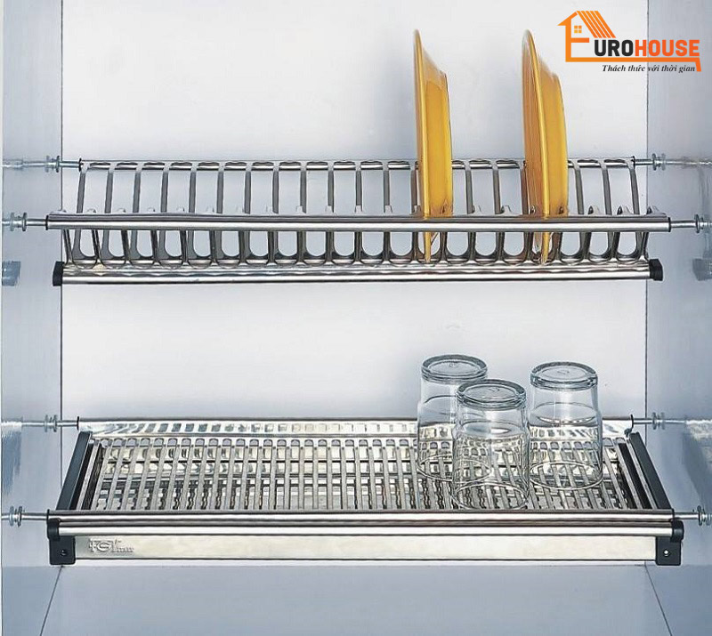 Giá để bát đĩa bằng inox 2 tầng - lựa chọn hoàn hảo cho nhà bếp hiện đại