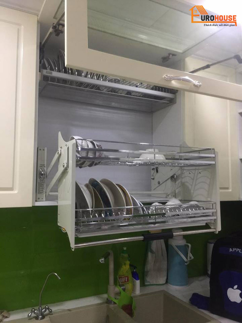 4 Mẫu giá để bát đĩa inox 304 trong tủ bếp nâng tầm nhà bếp hiện đại