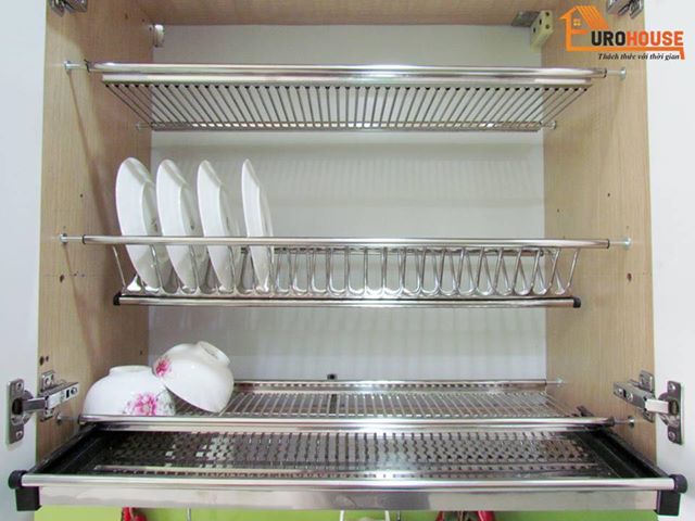 4 Mẫu giá để bát đĩa inox 304 trong tủ bếp nâng tầm nhà bếp hiện đại