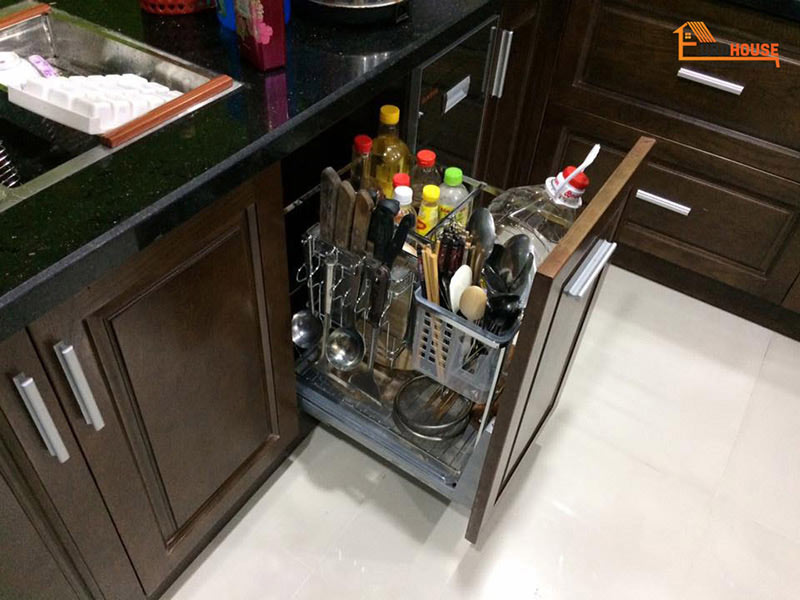 7 Mẫu Phụ Kiện Tủ Bếp Dưới Bằng Inox cho nhà bếp đẹp hiện đại, đa năng