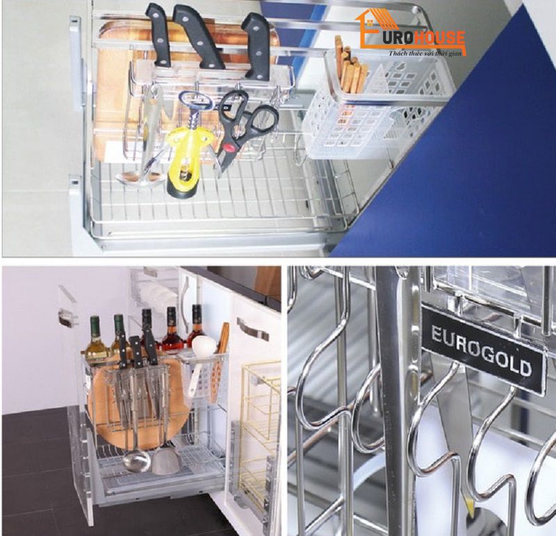 Báo giá phụ kiện tủ bếp inox 304 chính hãng cam kết 1 đổi 1, giá tốt