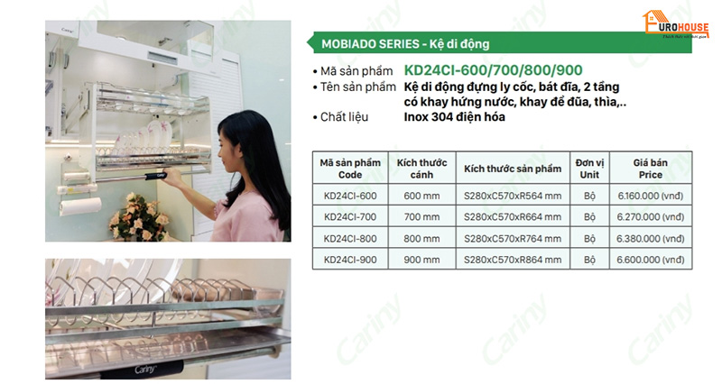 Có nên mua giá bát nâng hạ Cariny? mua ở đâu tốt nhất?