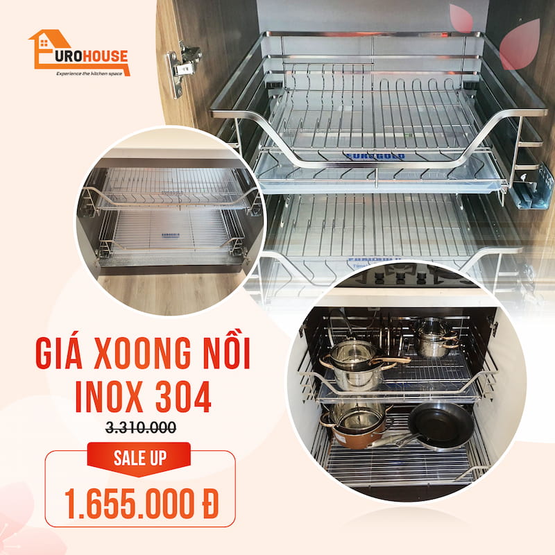 Mua phụ kiện tủ bếp khuyến mại giảm tới 52% đến Eurohouse