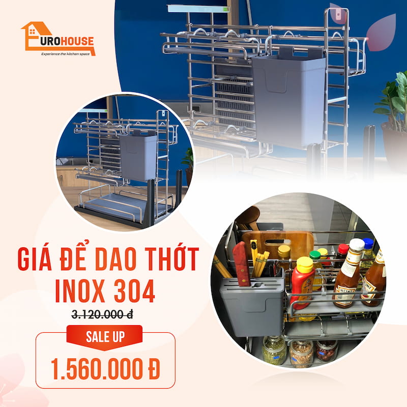 Mua phụ kiện tủ bếp khuyến mại giảm tới 52% đến Eurohouse