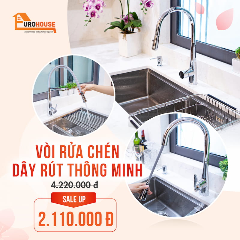 Mua phụ kiện tủ bếp khuyến mại giảm tới 52% đến Eurohouse