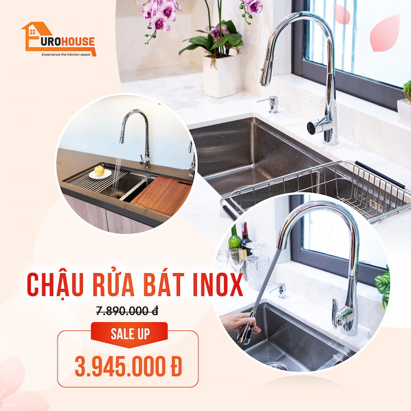 Mua phụ kiện tủ bếp khuyến mại giảm tới 52% đến Eurohouse