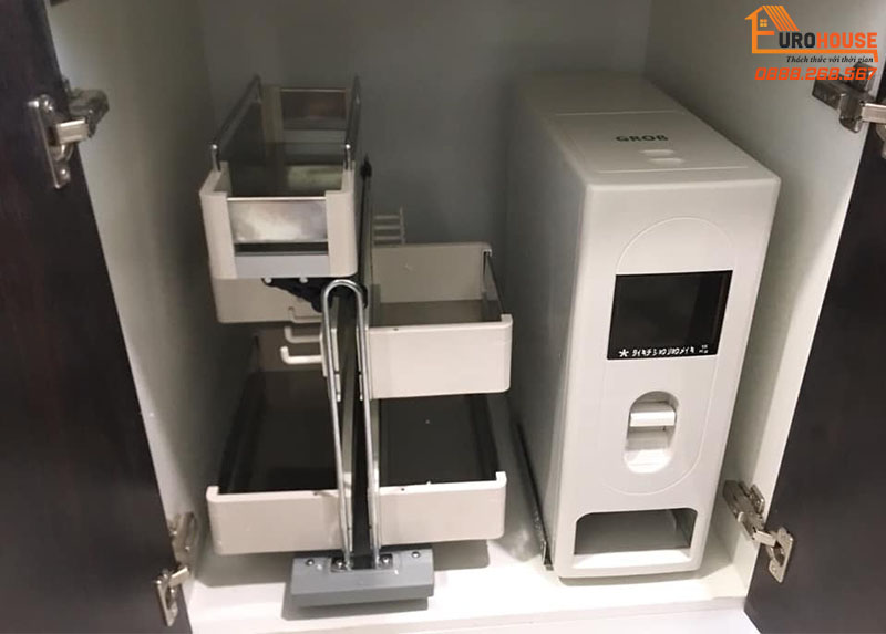 Phụ kiện tủ bếp dưới bằng inox xu hướng mua sắm số 1 hiện nay