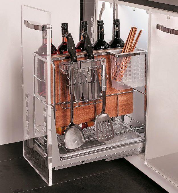 phụ kiện tủ bếp xinh giá để dao thớt nan inox 304 eurogold 400