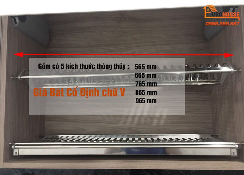 Tổng hợp các kích thước giá bát cố định chuẩn nên biết!