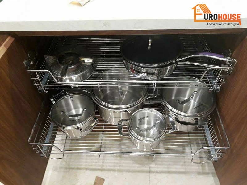 Trọn bộ combo giá để xoong nồi trong tủ bếp chỉ từ 950.000đ