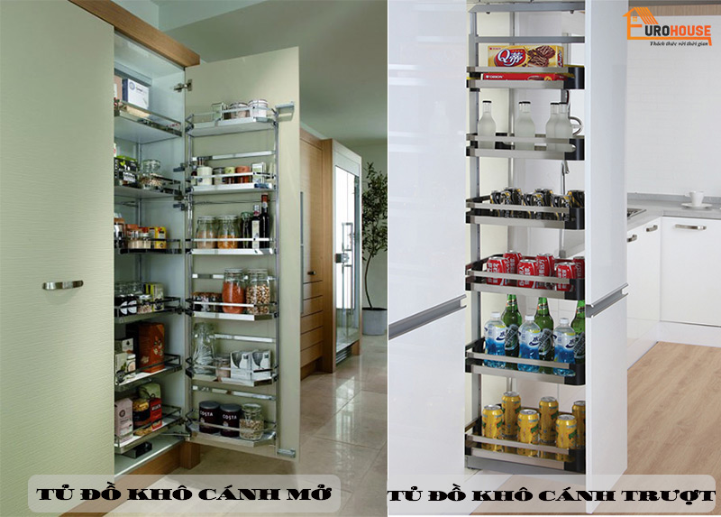 Tủ đựng đồ khô nhà bếp - các kích thước tủ đồ khô chuẩn nhất
