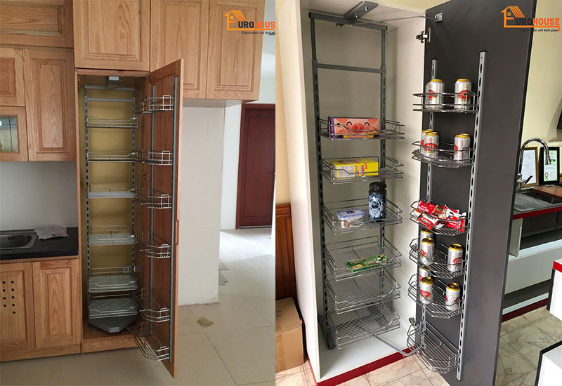Tủ đựng đồ khô nhà bếp - các kích thước tủ đồ khô chuẩn nhất